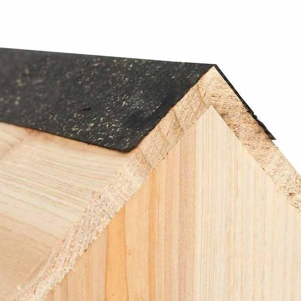Squirrelhus - EXKLUSIVT HUS - 26x25x29 cm - Massivt granträ - 3 ingångar Ø7 cm - Förstärkt isolering