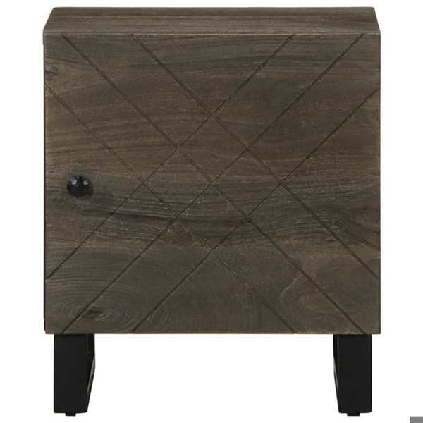 Maison Exclusive - Sort natbord 40x33x46 cm i solid mangotræ
