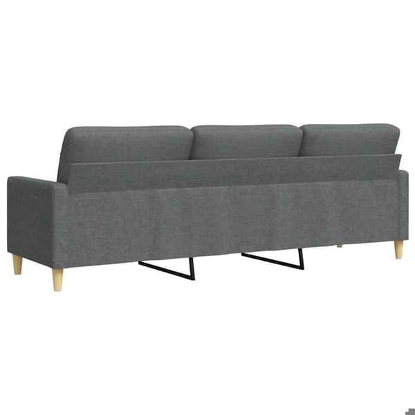 Divaani - MAISON EXCLUSIVE - 3 paikkaa 210 cm - Tummanharmaa - Polyesterikangas - Metallirunko Mörkgrå