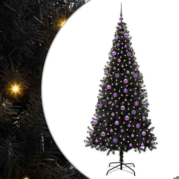 Maison Exclusive - Musta joulukuusi 210 cm PVC