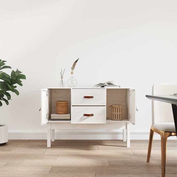 Maison Exclusive - Buffé Vit 110x40x78 cm Massivt furu Vit