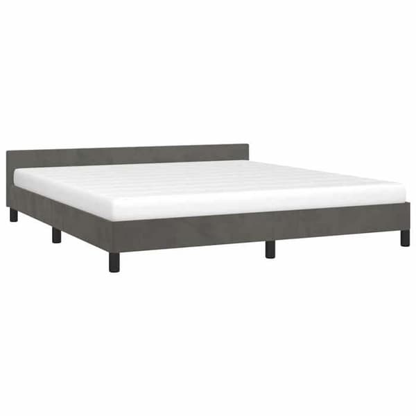 Maison Exclusive - Sängram utan madrass mörkgrå 180x200 cm sammet