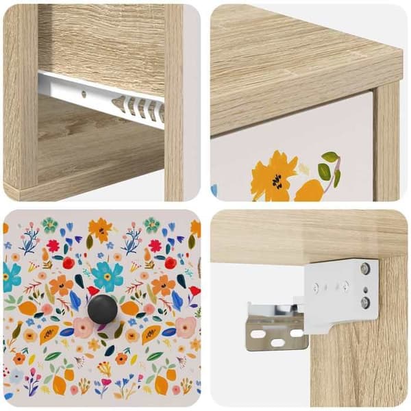 Maison Exclusive - Väggmonterad sängbord MAINZ Ek Sonoma 36 x 33 x 25 cm