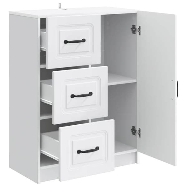 Maison Exclusive - Buffé Vit 66 x 34,5 x 87 cm Ingenjörsträ