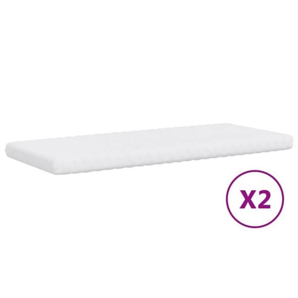 Maison Exclusive - Senge med udtræk og creme madras 90x200 cm stof