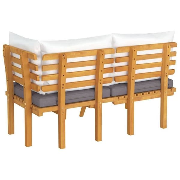 Maison Exclusive - Havegruppe 2 stk med puder i solid akacietræ