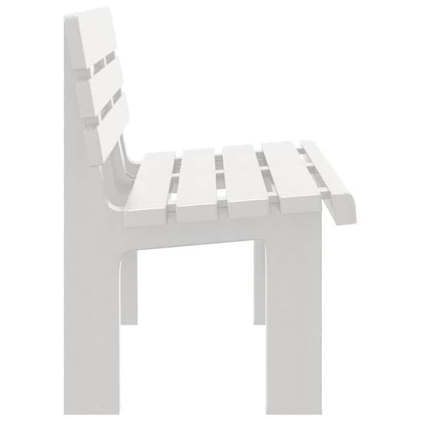 Maison Exclusive - Vit trädgårdsbänk 110x52x71 cm polypropen Vit