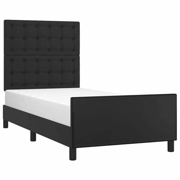Maison Exclusive - Sengestel uden madras sort 100x200 cm kunstlæder Svart