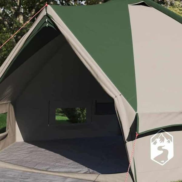 Tält teepee - EXKLUSIVT HUS - Teepee-tält - 6 platser - Polyester 185T belagd - Grön och vit