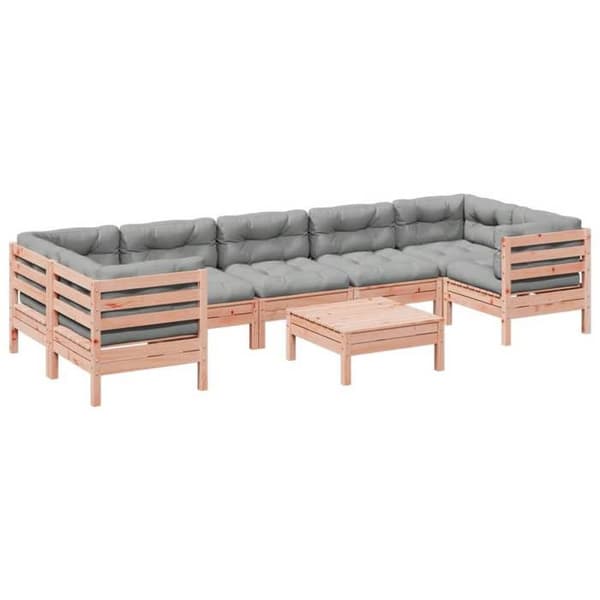 Maison Exclusive - 8 dele have møbler med puder i solid douglas gran