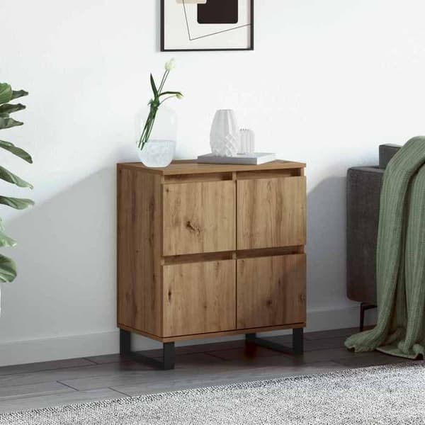 Maison Exclusive - Käsintehty tammi buffet 60 x 35 x 70 cm