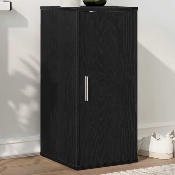 Maison Exclusive - Skoskab i sort eg 32x35x70 cm ingeniørtræ
