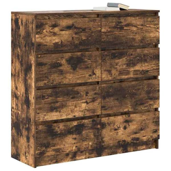 Maison Exclusive - Buffet i røgfyldt eg 100x35x99 cm ingeniørtræ