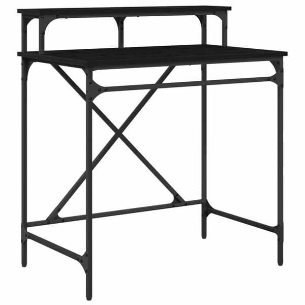 Maison Exclusive - Kontor Sort egetræ 80 x 50 x 90 cm Ingeniørtræ svart ek