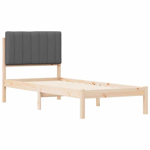 Maison Exclusive - Sänkyrunko pehmustetulla päädyllä Tummanharmaa 75 x 190 cm Mörkgrå