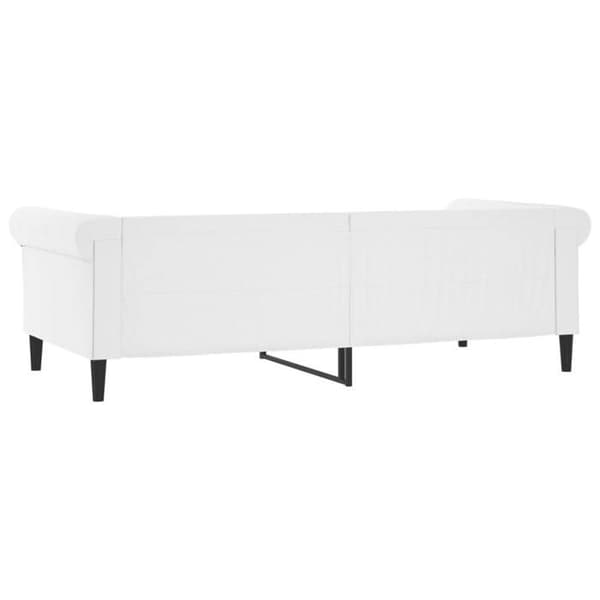 Maison Exclusive - Sängsoffa utan madrass vit 90x200 cm konstläder Vit