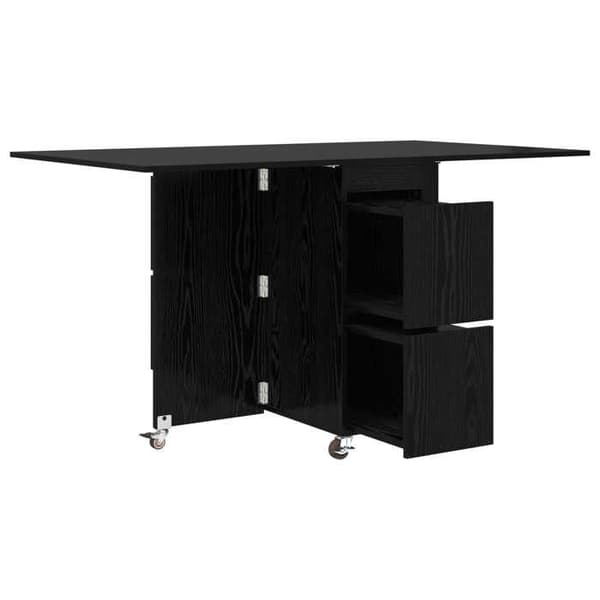 Maison Exclusive - Spisebord 140 x 80 x 77 cm Ingeniørtræ Sort eg