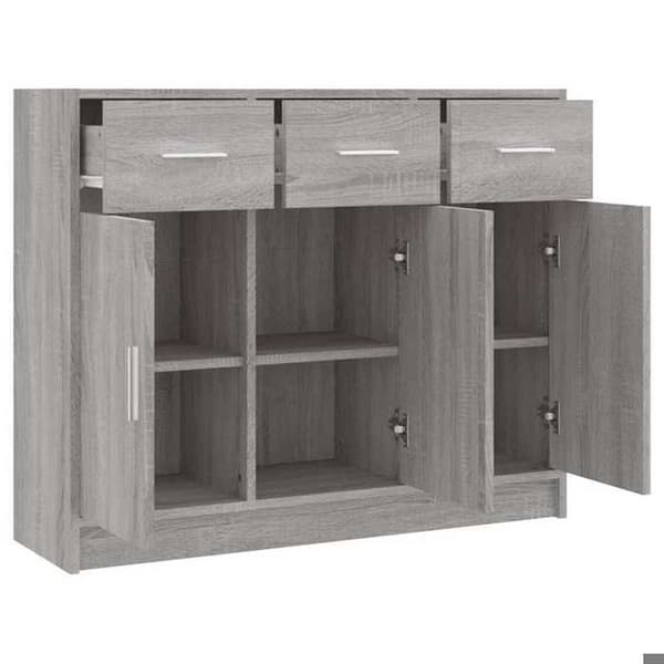 Maison Exclusive - Buffé Sonoma Grå 91x28x75 cm Ingenjörsträ