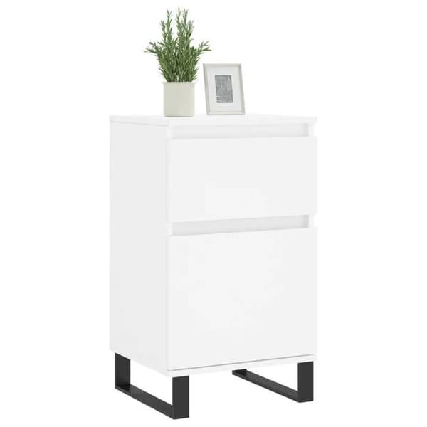 Maison Exclusive - Hvidt buffet 40x35x70 cm ingeniørtræ