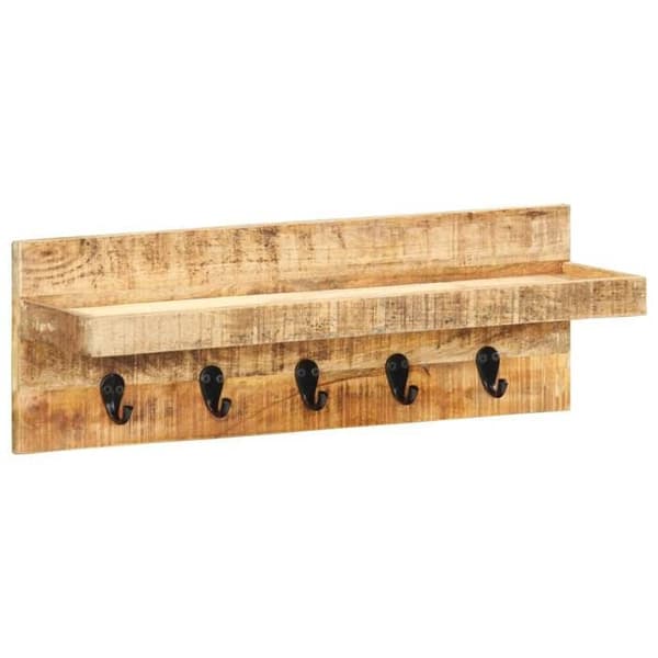 Maison Exclusive - Væghængt tøjstativ 60x15x20 cm Solid rå mangotræ