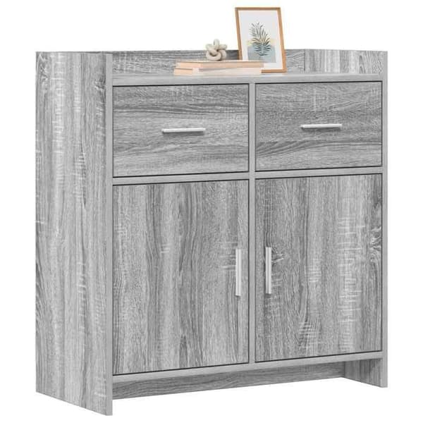 Maison Exclusive - Buffet Sonoma grå 75 x 36 x 80 cm Ingeniørtræ