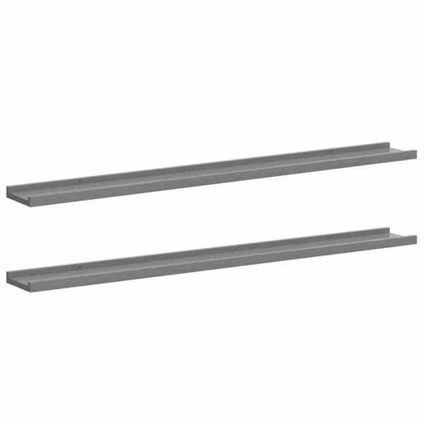 Maison Exclusive - Seinähyllyt 2 kpl Harmaa 100x9x3 cm Grå