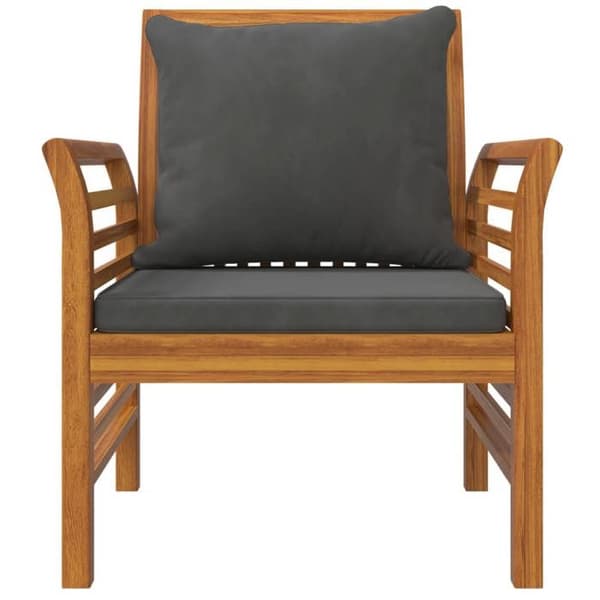 Maison Exclusive - Havegruppe med puder 5 stk Solid akacietræ