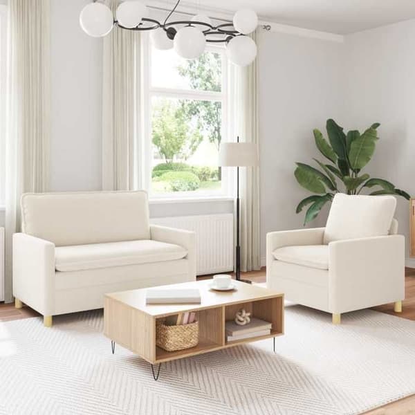 Maison Exclusive - 2 kpl sohvasetti, kerma, kangas
