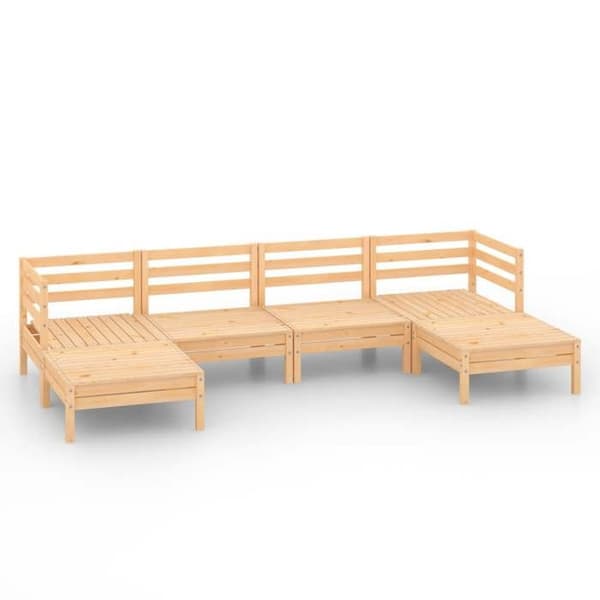 Havemøbler - Eksklusivt hus - Massivt fyrretræ - Modulerbart - 6 pladser