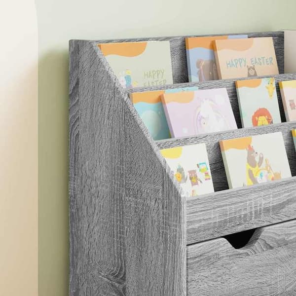 Maison Exclusive - Lasten kirjasto Harmaa Sonoma 60 x 29,5 x 69 cm