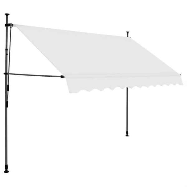 Maison Exclusive - Manuell utdragbar markis med LED 250 cm Kräm Grädde