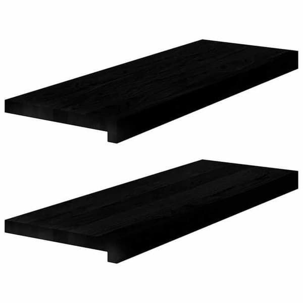 Maison Exclusive - Trappe 2 stk brun-sort 70x25x2 cm massiv eg brun-svart