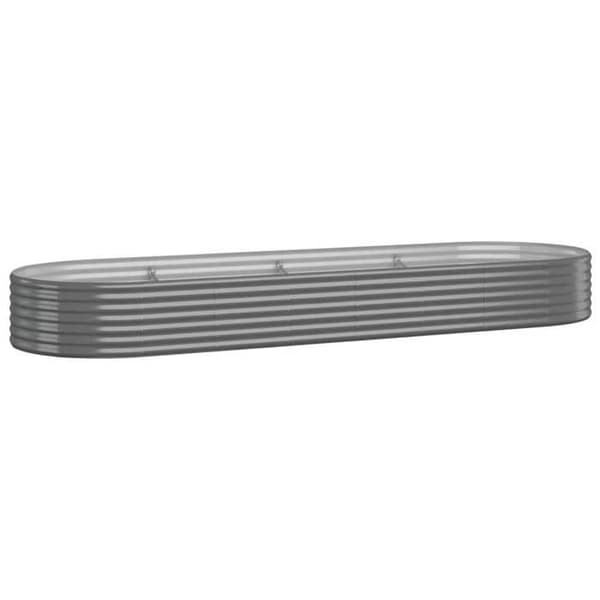 Maison Exclusive - Hævet havebed i galvaniseret stål 322x100x36cm grå Grå