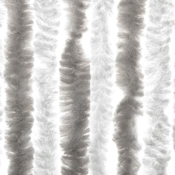 Maison Exclusive - Vaaleanharmaa ja valkoinen hyttysverkko 90x220 cm chenille