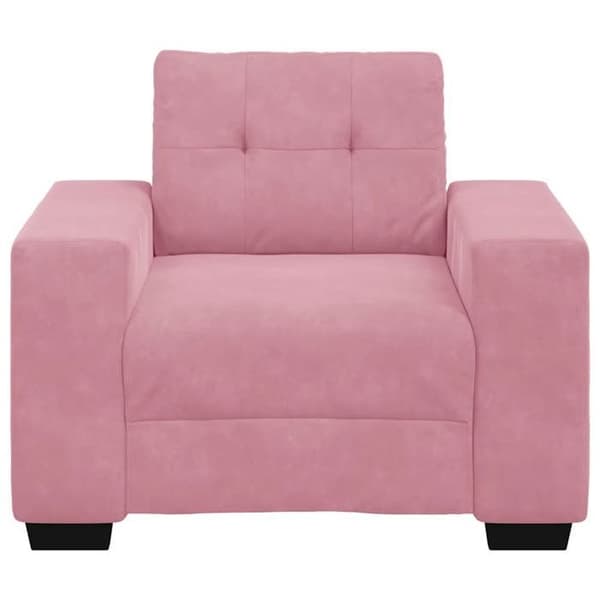 Maison Exclusive - Stol i rosa velour 100x78x80 cm