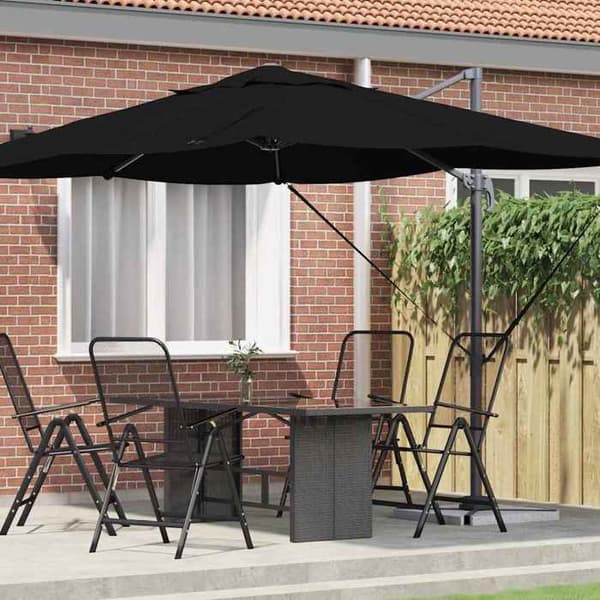 Maison Exclusive - Parasol 351 x 250 x 260 cm Polyester og Aluminium Sort