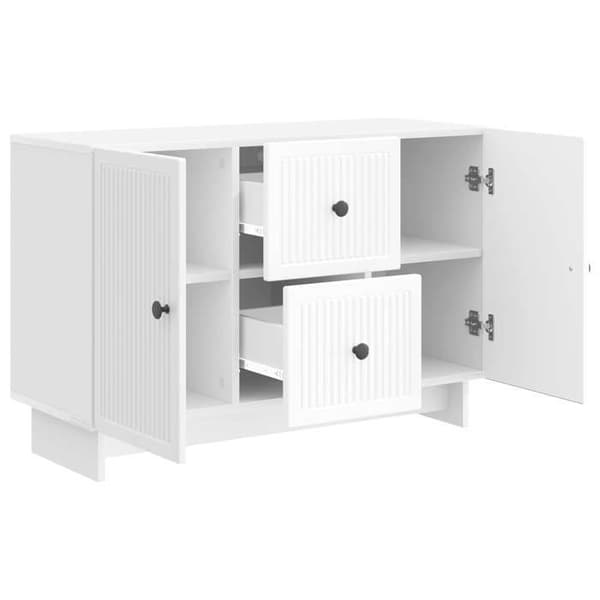 Maison Exclusive - Buffé Vit glänsande 89 x 34,5 x 60 cm Ingenjörsträ