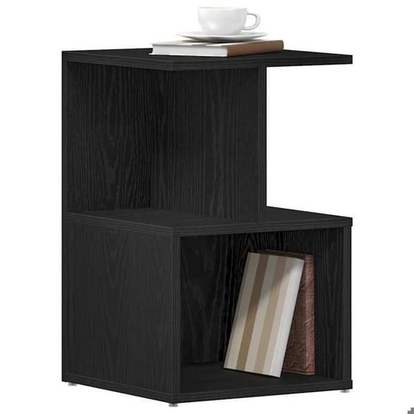 Maison Exclusive - Natbord Sort eg 35 x 35 x 55 cm Ingeniørtræ