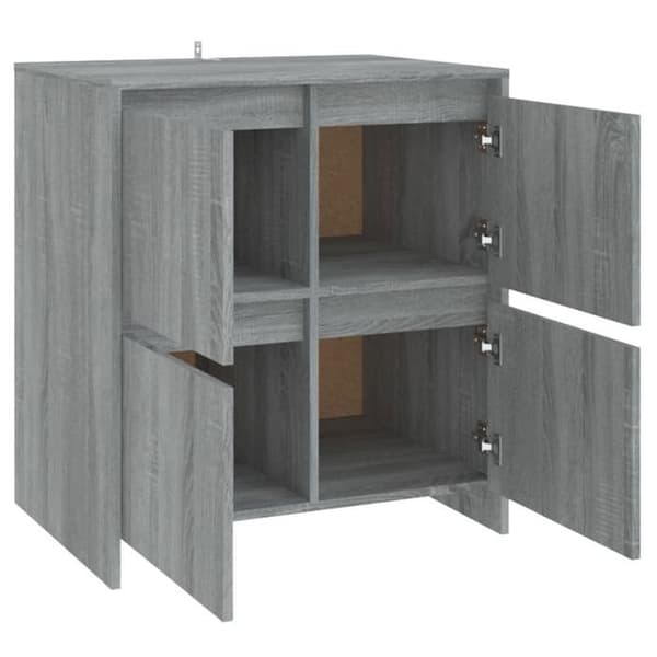 Maison Exclusive - Bufféer 2 st Sonoma grå 70x41x75 cm Ingenjörsträ
