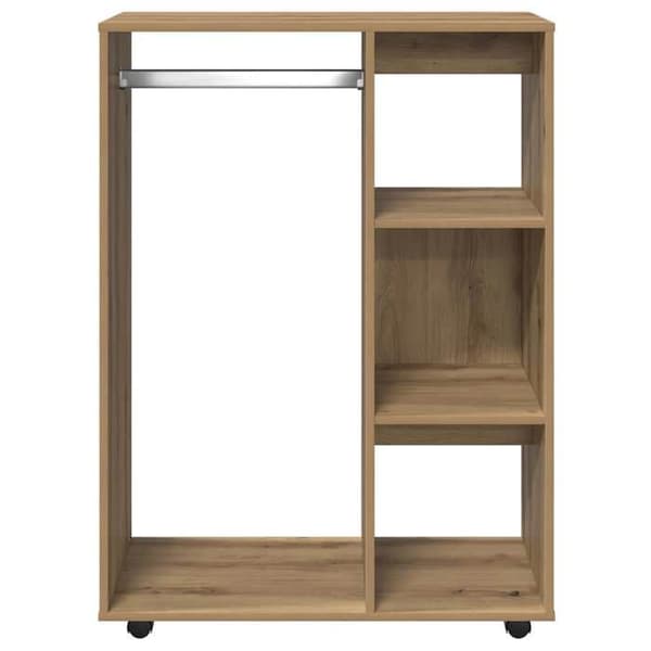 Maison Exclusive - Håndlavet egetræsgarderobe 80x40x110 cm ingeniørtræ Ek