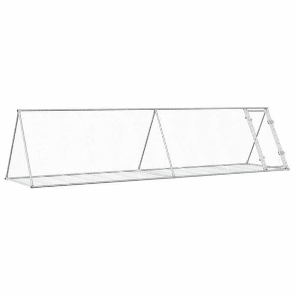 Maison Exclusive - Silverfärgad klappstol 400x105x91 cm galvaniserat stål
