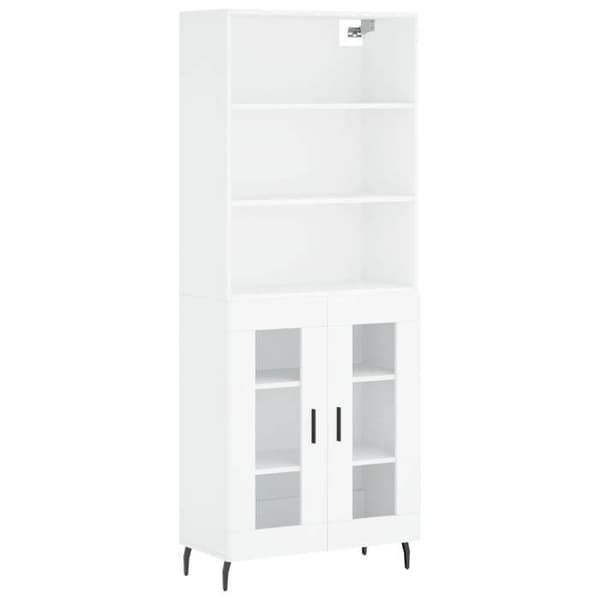 Maison Exclusive - Buffé hög Vit 69,5x34x180 cm Ingenjörsträ