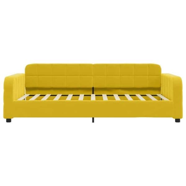 Maison Exclusive - Sängsoffa utan madrass gul 90x200 cm sammet