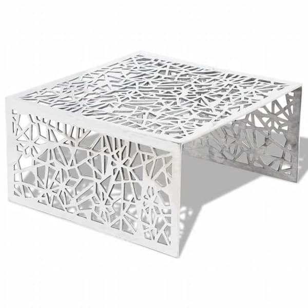 Maison Exclusive - Sølvfarvet geometrisk design bord i aluminium silver-