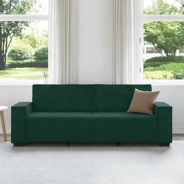 Maison Exclusive - Soffa 3-sits Grön mörk 220x78x84 cm Sammet