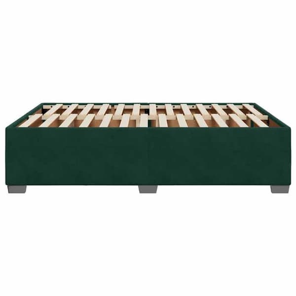 Maison Exclusive - Sängram utan madrass mörkgrön 140x190 cm sammet