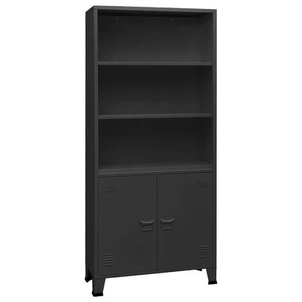 Maison Exclusive - Industriel Bibliotek Anthracite 80x32x180 cm Stål