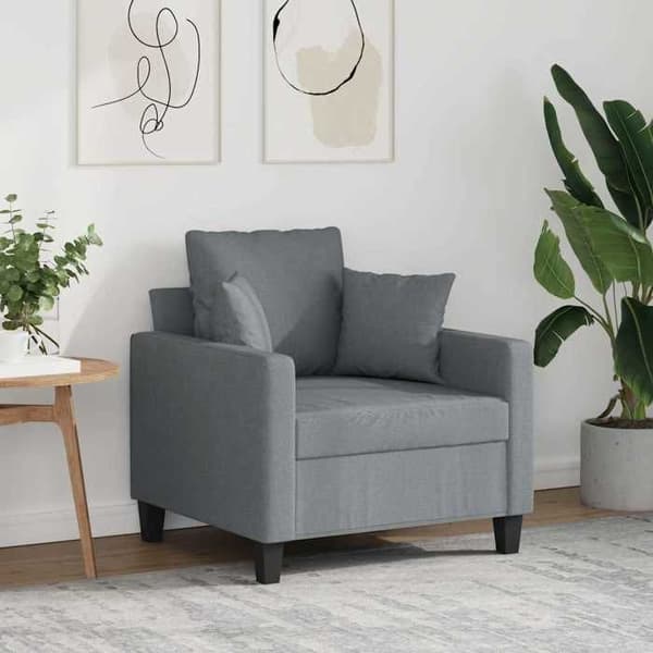 Maison Exclusive - Vaaleanharmaa nojatuoli 60 cm Kangas