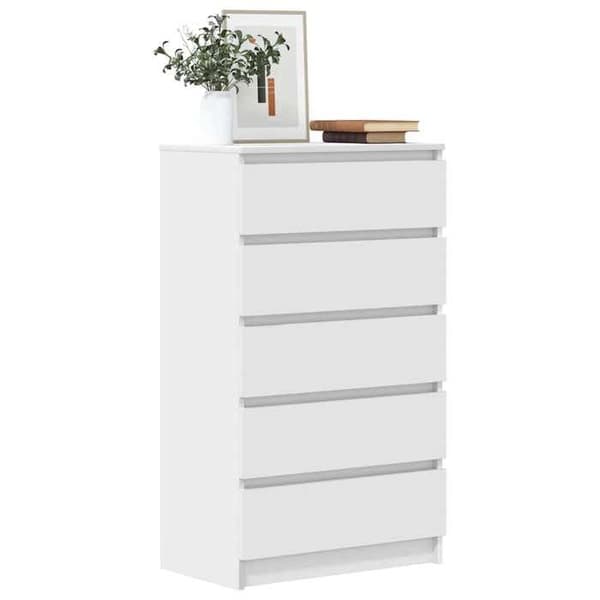 Maison Exclusive - Kommode Hvid 60x36x103 cm Ingeniørtræ
