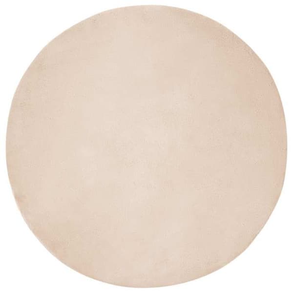Tæppe - MAISON EXCLUSIVE - OLITE - Ø 160 cm - Falsk pels polyester - Skridsikker Mol